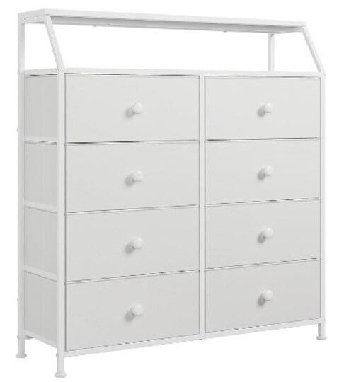 Bedroom Drawer Dresser with Shelves Large Capacity Organizer Tower for Closet with Faux Leather Chest of Drawers Tall Dressers for Living Room Hallway with Wood Top and Sturdy Steel Frame | Michaels Bedroom Drawer Dresser with Shelves Large Capacity Organizer Tower for Closet with Faux Leather Chest of Drawers Tall Dressers for Living Room Hallway with Wood Top and Sturdy Steel Frame | Michaels